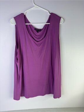 Eileen Fisher 100% Silk Sleeveless Top, Bright Violet Fuchsia, Size 3XL